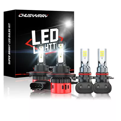 For Mitsubishi Raider 2006-2009 4x LED Headlight + Fog Light Bulbs Combo 6000K • $57.49