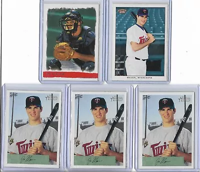 5- 2002 Topps JOE MAUER  Rookie  Cards  Heritage Gallery T206 • $29.99