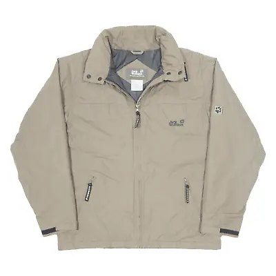 JACK WOLFSKIN Urban Outdoor Insulated Mens Jacket Beige Hooded M • £27.99