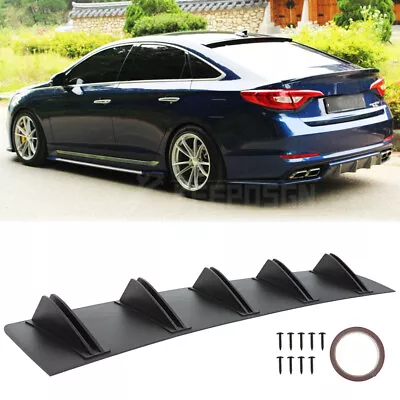 Black Rear Bumper Side Diffuser Lip 10 Fins Spoiler Splitter For Hyundai Sonata • $39.11