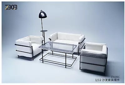 Z2106C: ZBOBTOYS 1/10 Living Room Sofa Furniture Set (5 Pcs) - White • $69.99