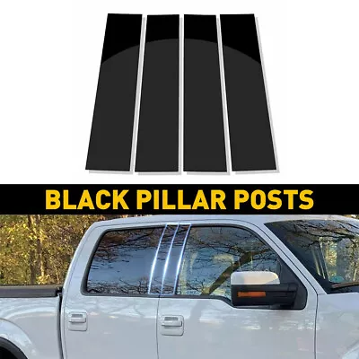 Glossy Pillar 2004-2014 Black Post For F-150 4pcs Set Ford Door Cover Trim Parts • $17.09