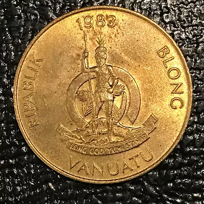 Hhigh Grade Au 1983 Vanuatu 5 Vatu Coin-dec223 • $2.99