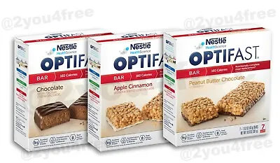 OPTIFAST® MEAL REPLACEMENT BARS | CHOCOLATE APPLE CINNAMON Or PEANUT BUTTER • $33