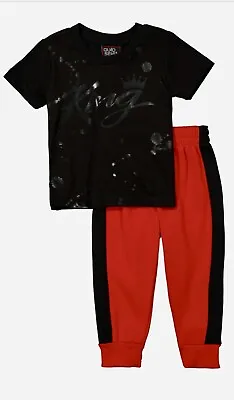 QUAD SEVEN CLOTHES FOR Baby Boys -12 Month  Paint Splatter Graphic Tea & Joggers • $19.99