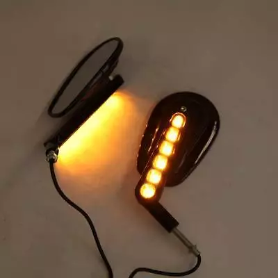 $79.20 • Buy Black Motorcycle Mirrors With LED Turn Signal For Harley V-Rod VRod Muscle VRSCF