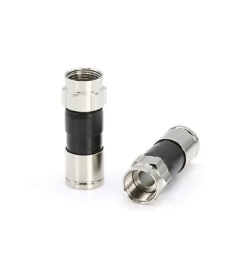RG6 Coaxial Cable Connectors - Coax Compression Fittings W Water Tight - 100ea • $49.97