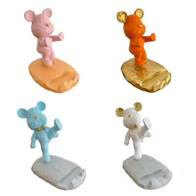 Statues Gift Storage Holders Bear Sculpture Mobile Phone Stand Phone Holder • $16.57