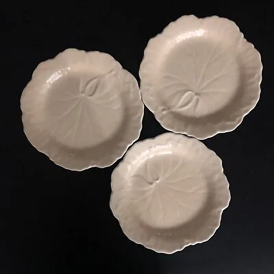 Wedgwood Majolica Cabbage Leaf Plates Cream Vintage Etruria & Barlaston 8” • £30