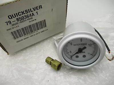 79-850364A1 Mercury Marine 15 Psi Water Pressure Gauge White 2  • $103.50