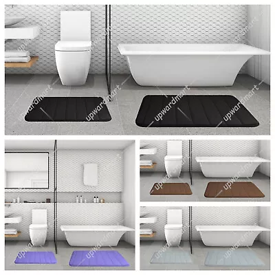 Memory Foam Bath Rug Bathroom Floor Shower Mat Carpet Non-slip Soft Absorbent U • $6.99