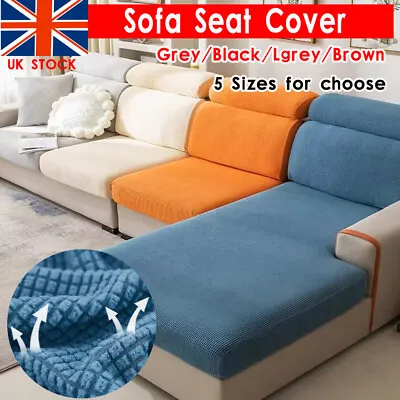 Sofa Seat Cover Covers Seater Couch Slipcover Cushion Elastic Settee Protector • £11.59