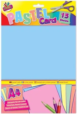 15 Sheets Pastel Card A4 Mixed Pastel Card 150gsm 4 Shades Printer Copier Craft • £3.25