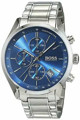 £109.98 • Buy Hugo Boss HB1513478 Grand Prix Men's Blue Dial Chronograph Watch + Gift Bag
