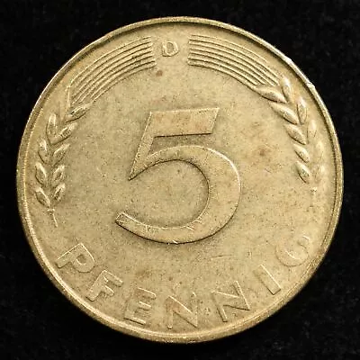 West Germany 5 Pfennig 1950D Coin Inv#D591 • $2.57