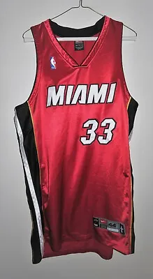 Original Nike Authentic Miami Heat Alonzo Mourning #33 Jersey 44 Large L Red • $399.99