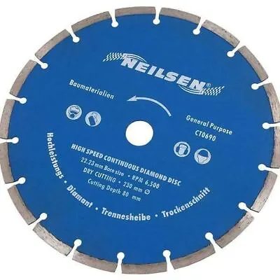 230mm 9  Diamond Dry Cutting Segment Disc Stone Brick Block Masonry Walls • £9.89