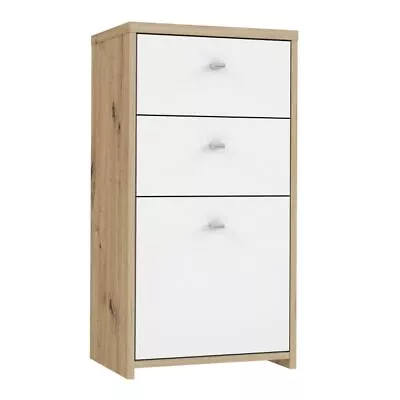 Best Chest Storage Cabinet 2 Drawers 1 Door In Artisan Oak/White • £110