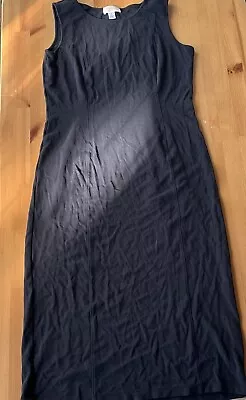 Talbots Black Maxi Dress Round Neckline Sleeveless - Size Medium • $17.99