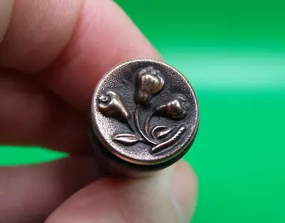 Vintage Metal & Wood 3 Bell Shaped Flowers Sealing Wax Seal Stamp • $9.88