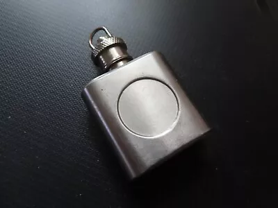 Vintage Stainless Steel SS Keychain Mini Flask ~ 1 Oz Nip Sneak A Shot Flask • $11.99