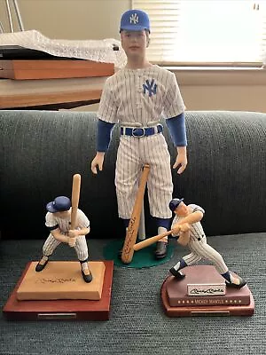 Mickey Mantle Sports Impressions Porcelain 14’ Doll & 2 Other Statues! 3 Total!! • $99.99