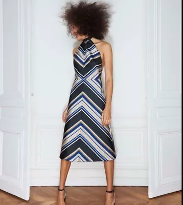 Martin Grant Paris2017 Ready To Wear High Neck Halter Dress FR Size 40 US Size 8 • $200