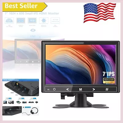 Portable 7-inch Monitor For PC/CCTV/Raspberry Pi - Visual Clarity On The Go • $125.99