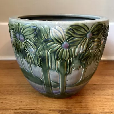 Antique Roseville Pottery Vista/Forest Arts & Crafts Jardiniere; 9.5”x 10.5” • $224.99