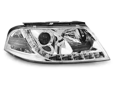 Headlights LED DRL Look For VW PASSAT 3BG 00-05 Daylight Chrome TUNING DE LPVW81 • $358.86