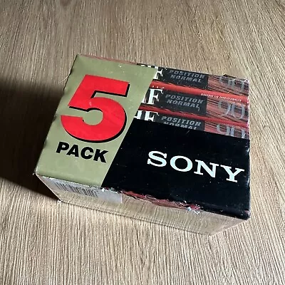 New & Sealed 5 X SONY C-90 HFC Type 1 Cassette Tapes Blank • £12.99