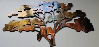 Old Oak Tree - Metal Wall Art - Copper 30  X 15  • $89.98