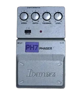 Ibanez PH7 PHASER TONE-LOK Guitar Effects Pedal TAIWAN Silver Very Good • $92.39