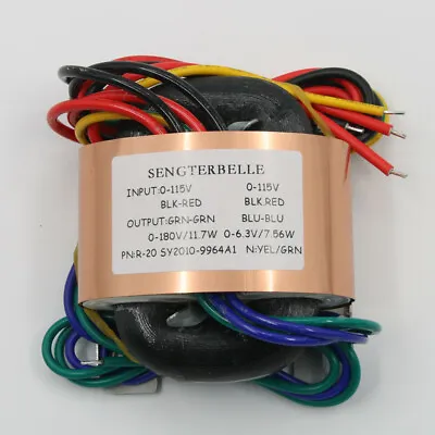 1PC 30W （30VA） Copper R-core Audio Transformer 0-180V 0-6.3V For Tube Preamp  • $23