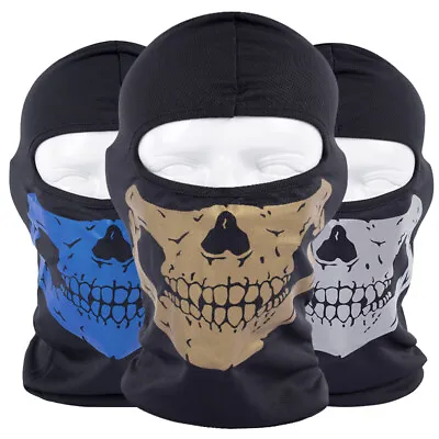 UV Protection Balaclava Skull Full Face Mask Sun Hood Tactical Ski Mask For Mens • $3.99