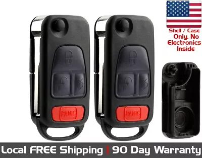 2x New Replacement Remote Flip Key Fob SHELL / CASE For 1997-2005 Mercedes ML • $24.95