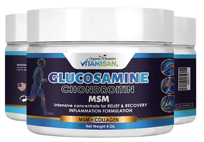 $15 • Buy Glucosamine Chondroitin With MSM & Collagen -Cream 4 Oz Chondroitin