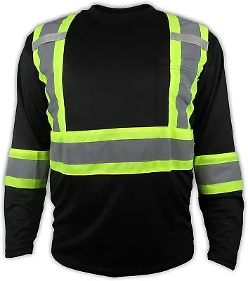Black High Visibility Safety Shirt  Choose Size • $12.99