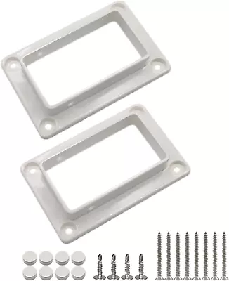 2PCS Qlvily 2  X 3 1/2  Slotted Handrail Bracket Kit Vinyl Fence Brackets Viny • $14.13