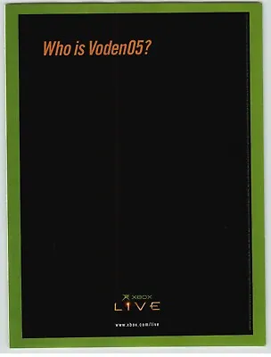 2002 Original Microsoft XBOX LIVE Promo Print Ad/Poster VODEN05 Promo Art HALO • $14.99