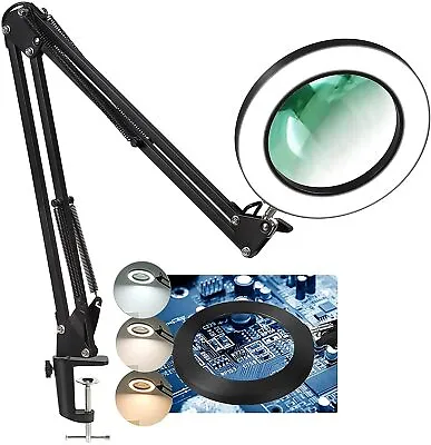 Magnifying Lamp Hands-Free Adjustable Arm Magnifier For Close Work/Reading C4Y9 • $24.99