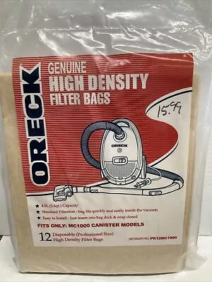 Oreck Quest MC1000 Canister Vacuum 12 Pack Vacuum Bags - PK12MC1000 • $15.99