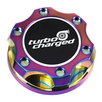 V2 Neo Chrome Oil Cap Filler Black Turbo Charged For Nismo GTR 350z 370z 240SX • $53.81