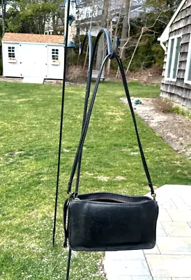 Coach Vintage Classic 1970s Shoulder Bag Black Leather Purse No 047-3843 • $59.99