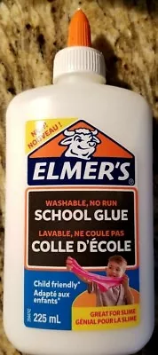 Elmer's School Glue Washable No Run  225 Ml / 7.6 Oz  ~New ~ • $7.95
