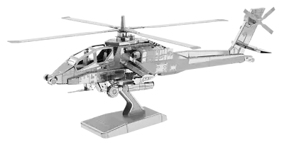 Fascinations Metal Earth Military AH-64 Apache 3D Laser Cut 2 Sheets Model Kit  • $10.95