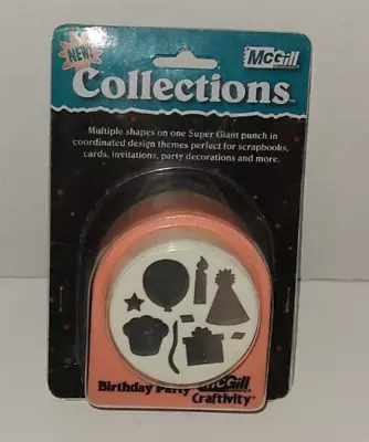 Vintage McGill Super Giant Paper Punch BIRTHDAY PARTY Craftivity SEALED NEW • $11.99