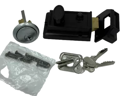 Night Latch Lock With Cylinder - 2 X Keys - Replaces Lockwood Night Latch   • $38