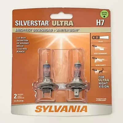 Sylvania H7 SilverStar ULTRA High Performance Headlight Pair Set 2 Bulbs • $26.99