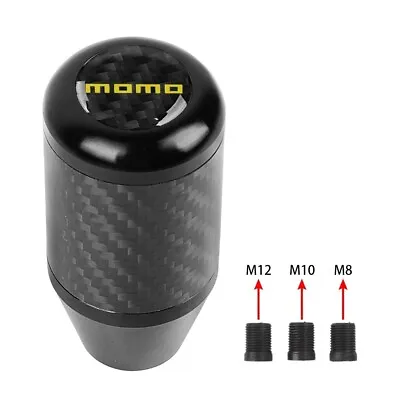 Universal MOMO Black Carbon Fiber Racing Gear Stick Shift Knob For MT Manual • $16.88